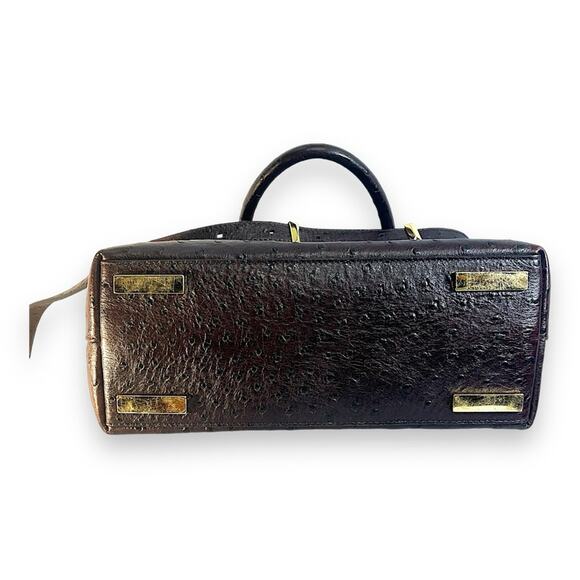 MICHAEL KORS Brown Ostrich Leather Crossbody or Satchel Includes Dust Bag NWOT - Picture 14 of 16